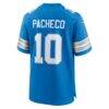 Isiah Pacheco Detroit Lions Nike Team Game Jersey - Blue - Detail View