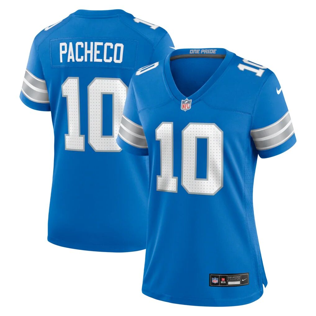 Isiah Pacheco Detroit Lions Nike Women's Team Game Jersey