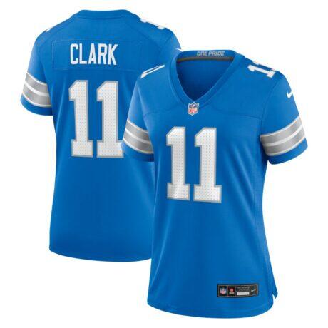 Damone Clark Detroit Lions Nike Women's Team Game Jersey - Blue - Front View