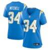 Keaton Mitchell Los Angeles Chargers Nike Women's Team Game Jersey - - Front View