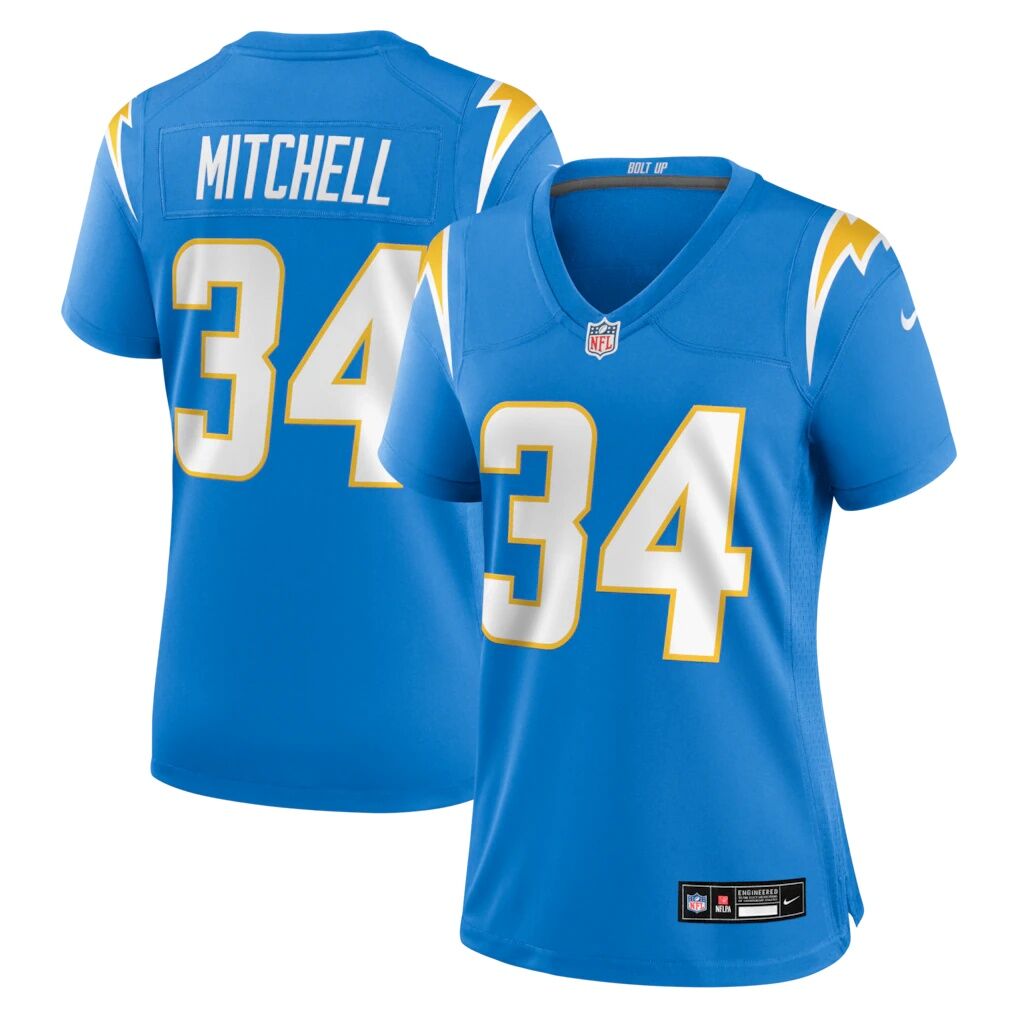 Keaton Mitchell Los Angeles Chargers Nike Women's Team Game Jersey -  Powder Blue