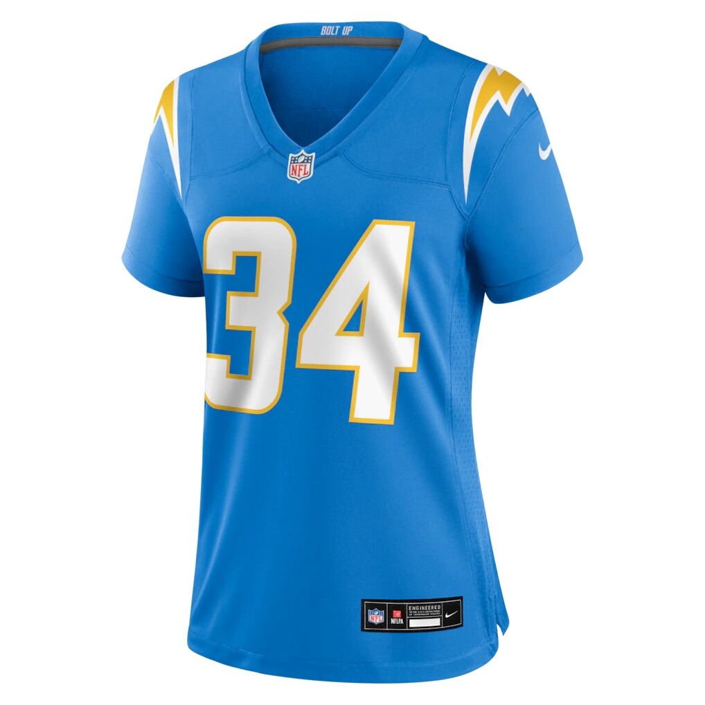 Keaton Mitchell Los Angeles Chargers Nike Women's Team Game Jersey -  Powder Blue