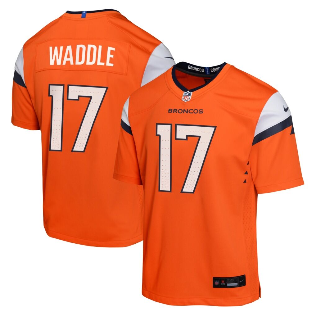 Jaylen Waddle Denver Broncos Nike Youth Game Jersey
