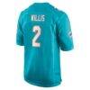 Malik Willis Miami Dolphins Nike Youth Game Jersey - Teal - Detail View