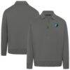 Memphis Grizzlies Levelwear Unisex Luxe Signature Quarter-Zip Tri-Blend Sweatshirt - Gray - Front View