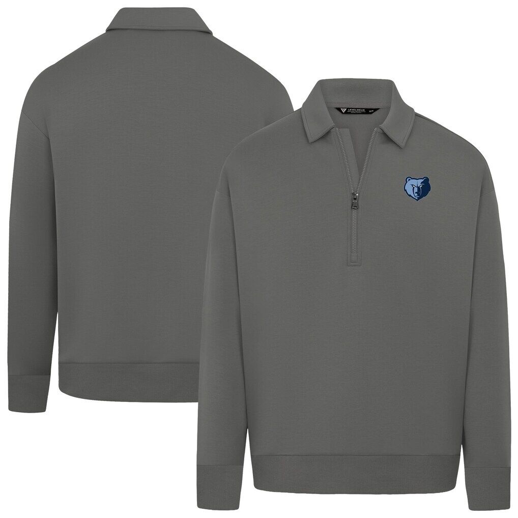Memphis Grizzlies Levelwear Unisex Luxe Signature Quarter-Zip Tri-Blend Sweatshirt