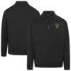 Milwaukee Bucks Levelwear Unisex Luxe Signature Quarter-Zip Tri-Blend Sweatshirt - Black - Front View