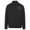 Milwaukee Bucks Levelwear Unisex Luxe Signature Quarter-Zip Tri-Blend Sweatshirt - Black - Side View