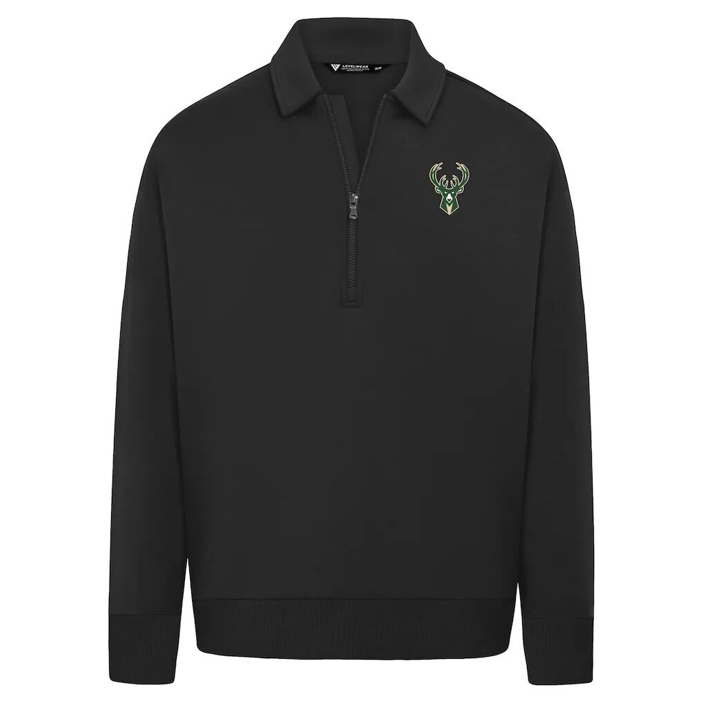 Milwaukee Bucks Levelwear Unisex Luxe Signature Quarter-Zip Tri-Blend Sweatshirt