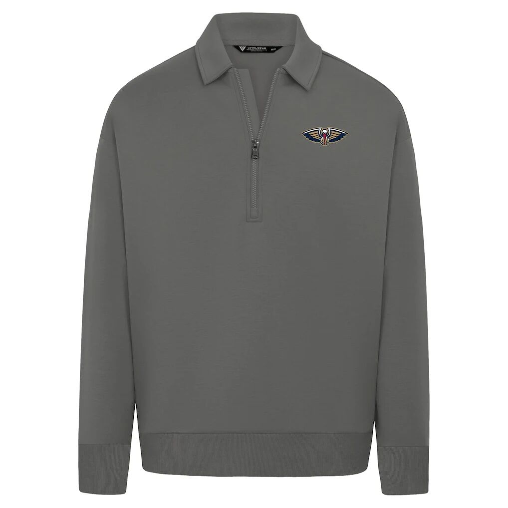 New Orleans Pelicans Levelwear Unisex Luxe Signature Quarter-Zip Tri-Blend Sweatshirt