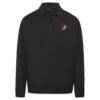 Portland Trail Blazers Levelwear Unisex Luxe Signature Quarter-Zip Tri-Blend Sweatshirt - Black - Side View