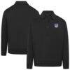 Sacramento Kings Levelwear Unisex Luxe Signature Quarter-Zip Tri-Blend Sweatshirt - Black - Front View