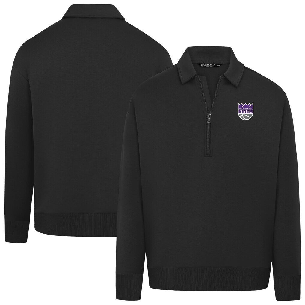 Sacramento Kings Levelwear Unisex Luxe Signature Quarter-Zip Tri-Blend Sweatshirt