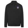 Sacramento Kings Levelwear Unisex Luxe Signature Quarter-Zip Tri-Blend Sweatshirt - Black - Side View
