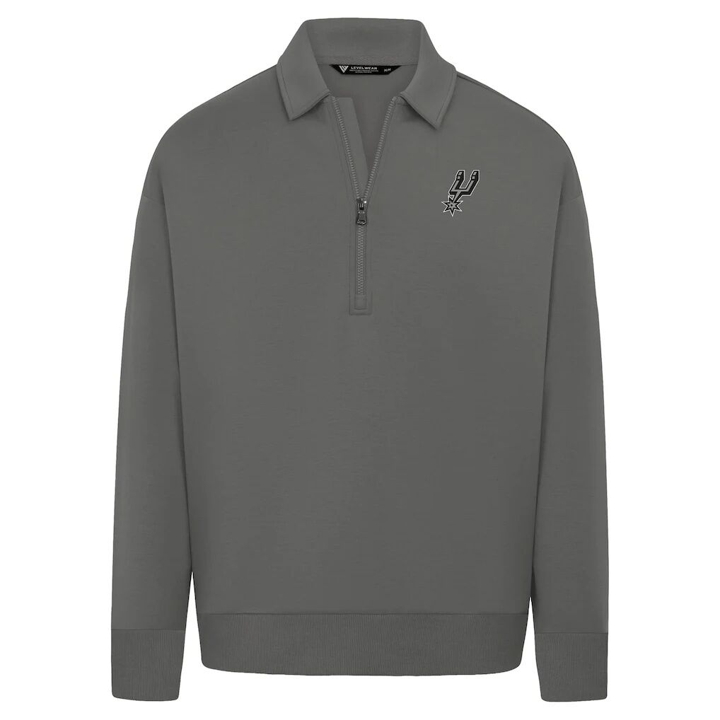 San Antonio Spurs Levelwear Unisex Luxe Signature Quarter-Zip Tri-Blend Sweatshirt