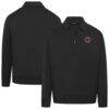Toronto Raptors Levelwear Unisex Luxe Signature Quarter-Zip Tri-Blend Sweatshirt - Black - Front View