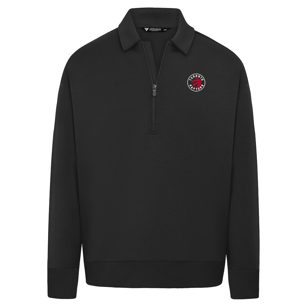Toronto Raptors Levelwear Unisex Luxe Signature Quarter-Zip Tri-Blend Sweatshirt