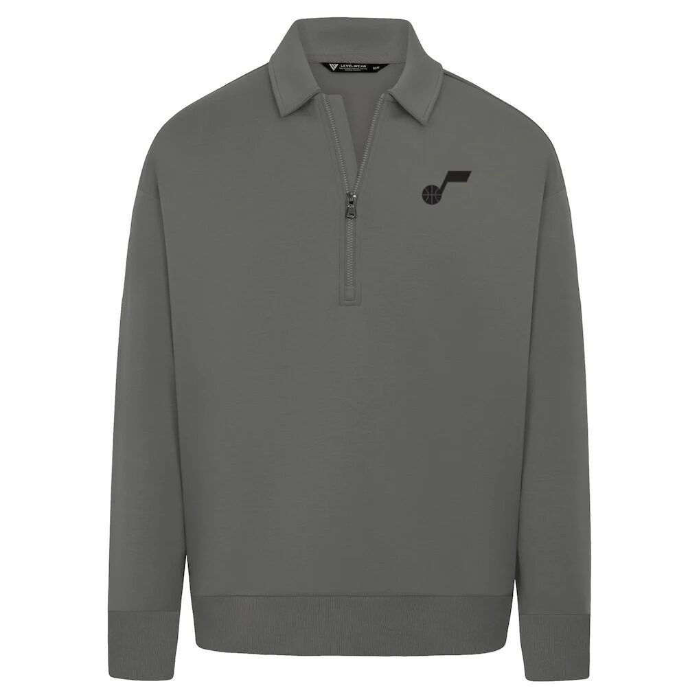 Utah Jazz Levelwear Unisex Luxe Signature Quarter-Zip Tri-Blend Sweatshirt
