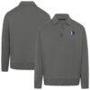 Dallas Mavericks Levelwear Unisex Luxe Signature Quarter-Zip Tri-Blend Sweatshirt - Gray - Front View