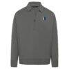 Dallas Mavericks Levelwear Unisex Luxe Signature Quarter-Zip Tri-Blend Sweatshirt - Gray - Side View