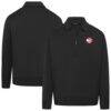 Atlanta Hawks Levelwear Unisex Luxe Signature Quarter-Zip Tri-Blend Sweatshirt - Black - Front View