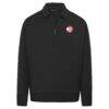 Atlanta Hawks Levelwear Unisex Luxe Signature Quarter-Zip Tri-Blend Sweatshirt - Black - Side View