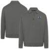Charlotte Hornets Levelwear Unisex Luxe Signature Quarter-Zip Tri-Blend Sweatshirt - Gray - Front View