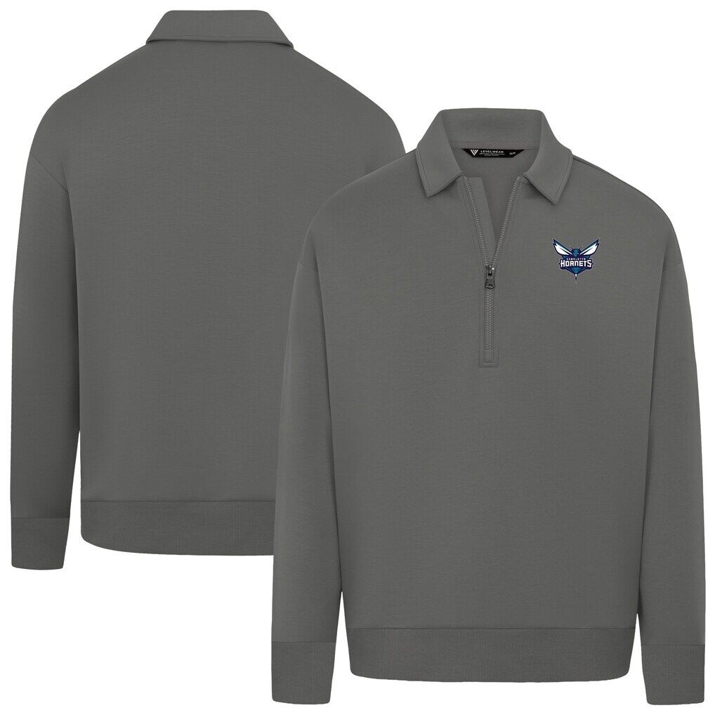 Charlotte Hornets Levelwear Unisex Luxe Signature Quarter-Zip Tri-Blend Sweatshirt