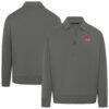 Detroit Pistons Levelwear Unisex Luxe Signature Quarter-Zip Tri-Blend Sweatshirt - Gray - Front View