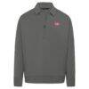 Detroit Pistons Levelwear Unisex Luxe Signature Quarter-Zip Tri-Blend Sweatshirt - Gray - Side View