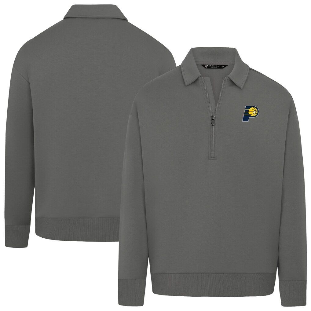 Indiana Pacers Levelwear Unisex Luxe Signature Quarter-Zip Tri-Blend Sweatshirt