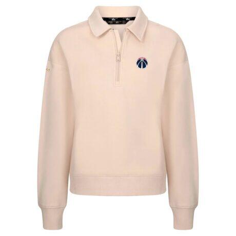Washington Wizards Levelwear Women's Canmore Tri-Blend Quarter-Zip Pullover - - Side View