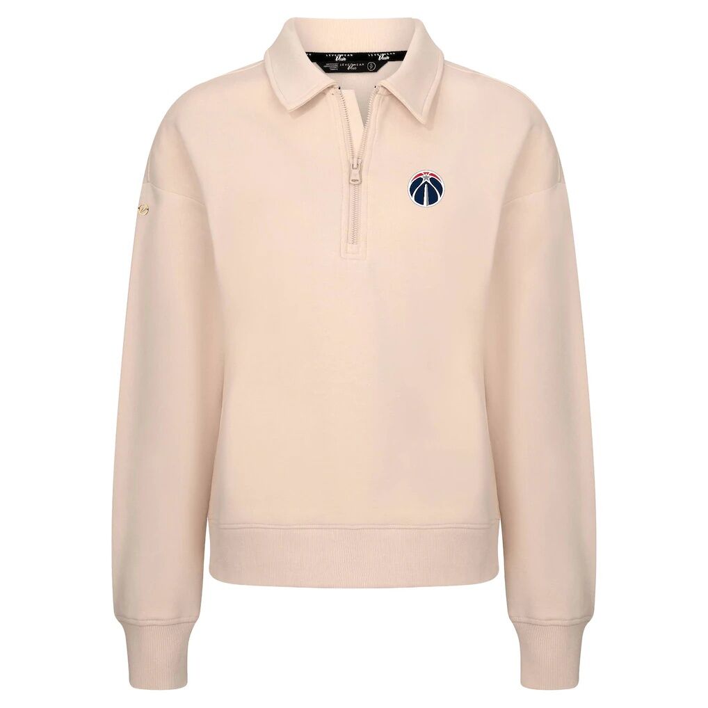 Washington Wizards Levelwear Women's Canmore Tri-Blend Quarter-Zip Pullover - Khaki