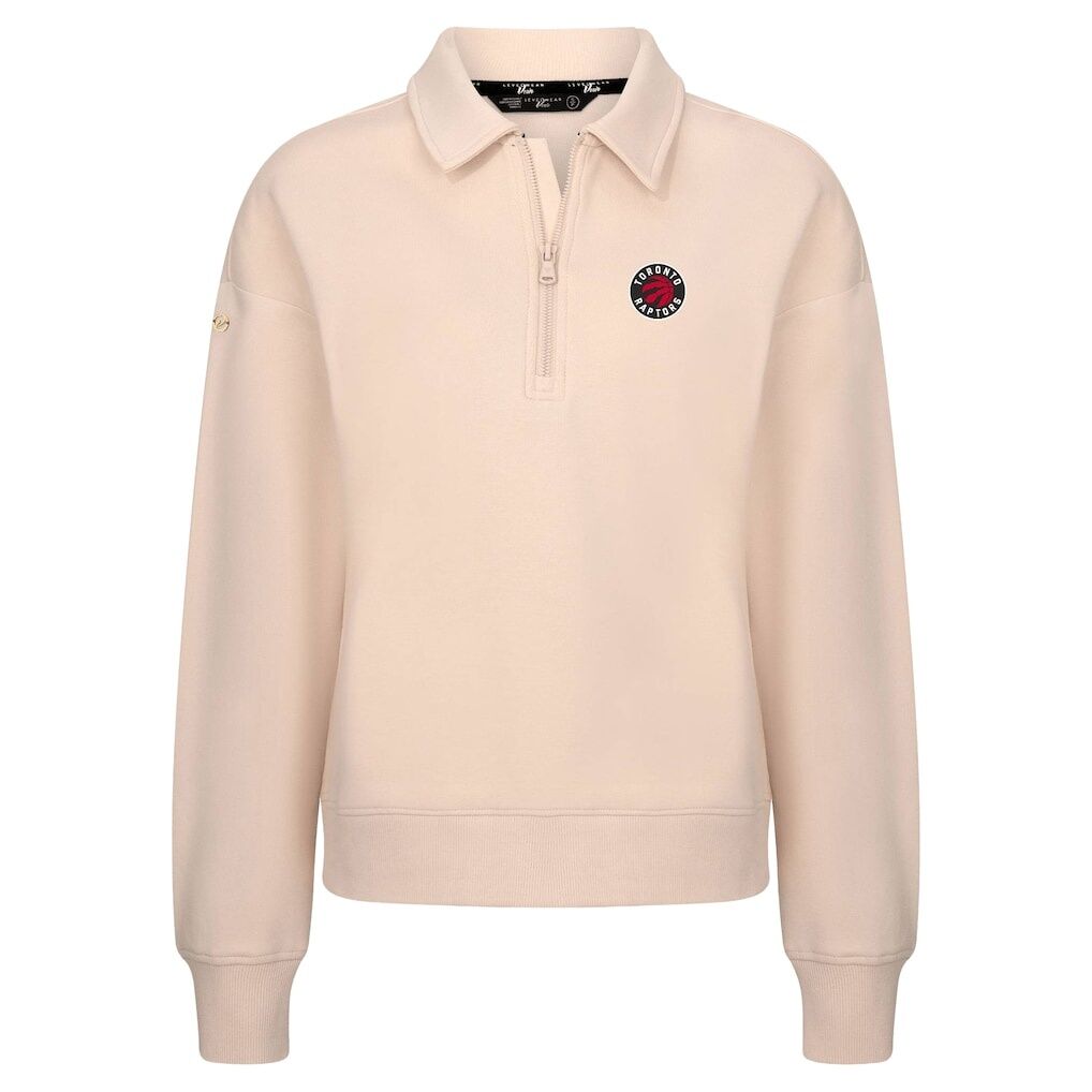 Toronto Raptors Levelwear Women's Canmore Tri-Blend Quarter-Zip Pullover - Khaki
