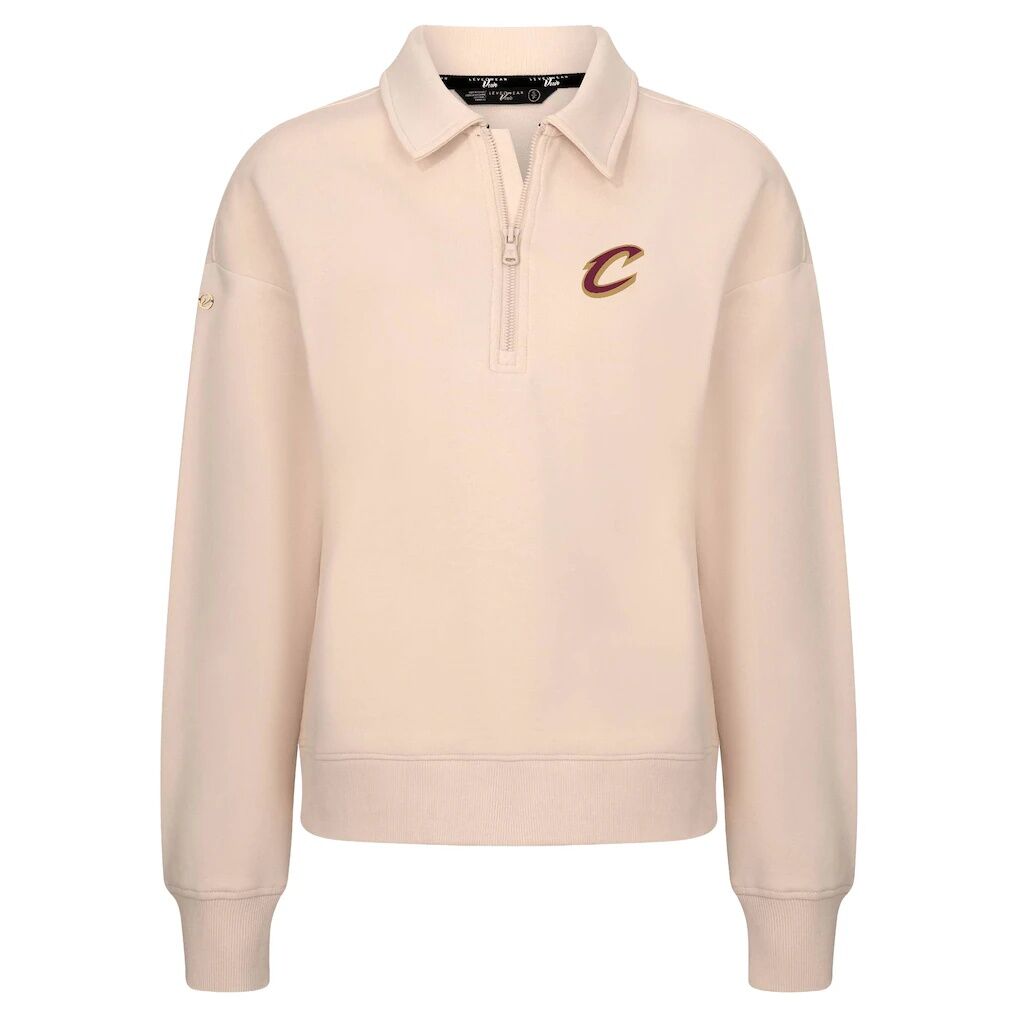 Cleveland Cavaliers Levelwear Women's Canmore Tri-Blend Quarter-Zip Pullover - Khaki