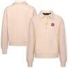Detroit Pistons Levelwear Women's Canmore Tri-Blend Quarter-Zip Pullover - - Front View
