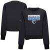 Memphis Grizzlies Levelwear Women's Judd Bloop Cropped Sweatshirt - Black - Front View