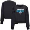 Charlotte Hornets Levelwear Women's Judd Bloop Cropped Sweatshirt - Black - Front View