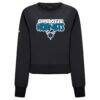Charlotte Hornets Levelwear Women's Judd Bloop Cropped Sweatshirt - Black - Side View