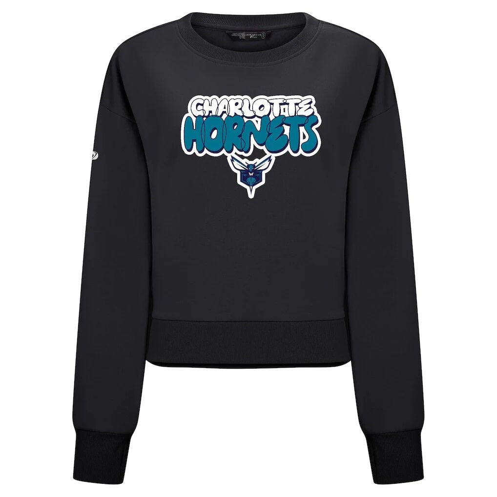Charlotte Hornets Levelwear Women's Judd Bloop Cropped Sweatshirt