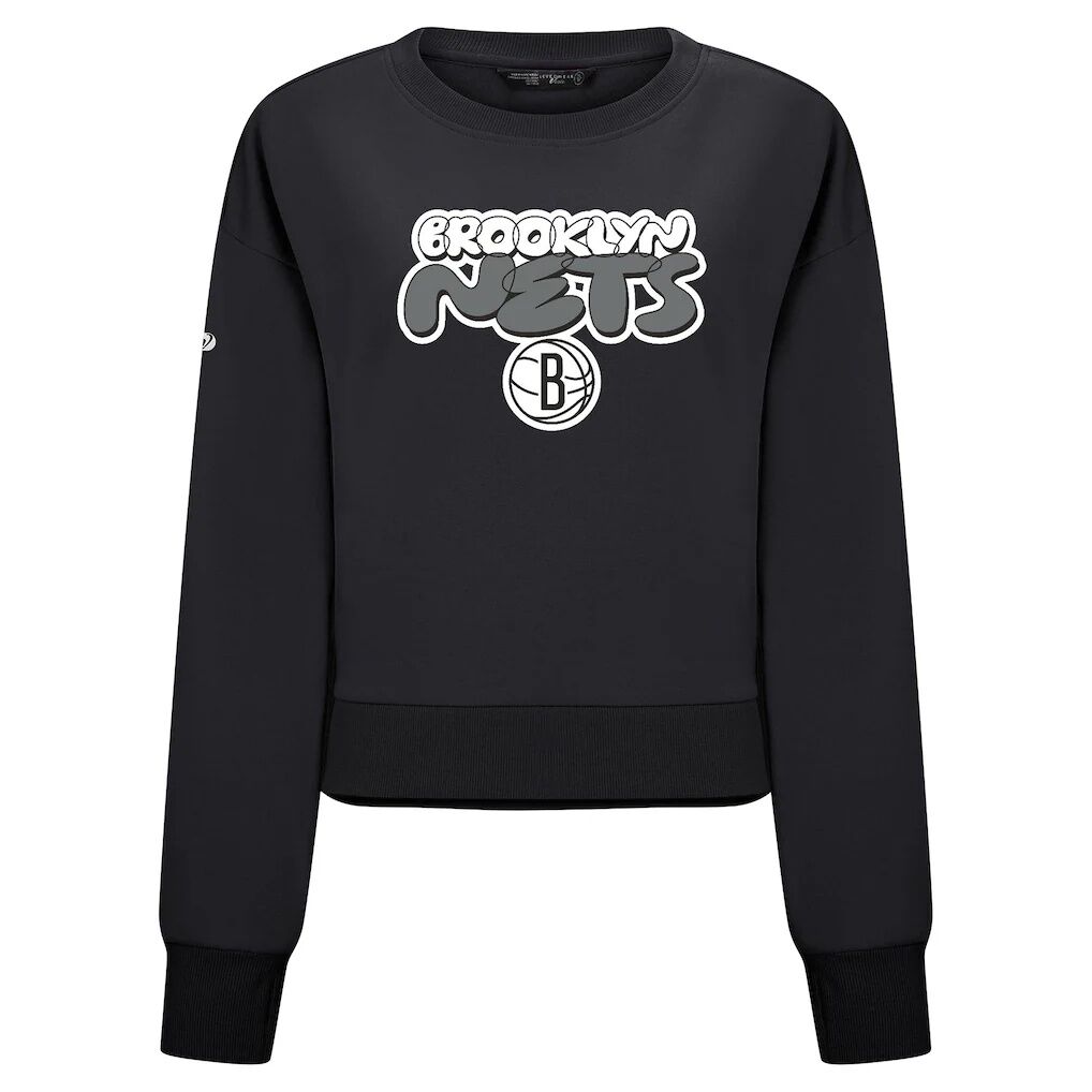 Brooklyn Nets Levelwear Women's Judd Bloop Cropped Sweatshirt