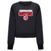 Toronto Raptors Levelwear Women's Judd Bloop Cropped Sweatshirt - Black - Side View