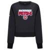 Detroit Pistons Levelwear Women's Judd Bloop Cropped Sweatshirt - Black - Side View