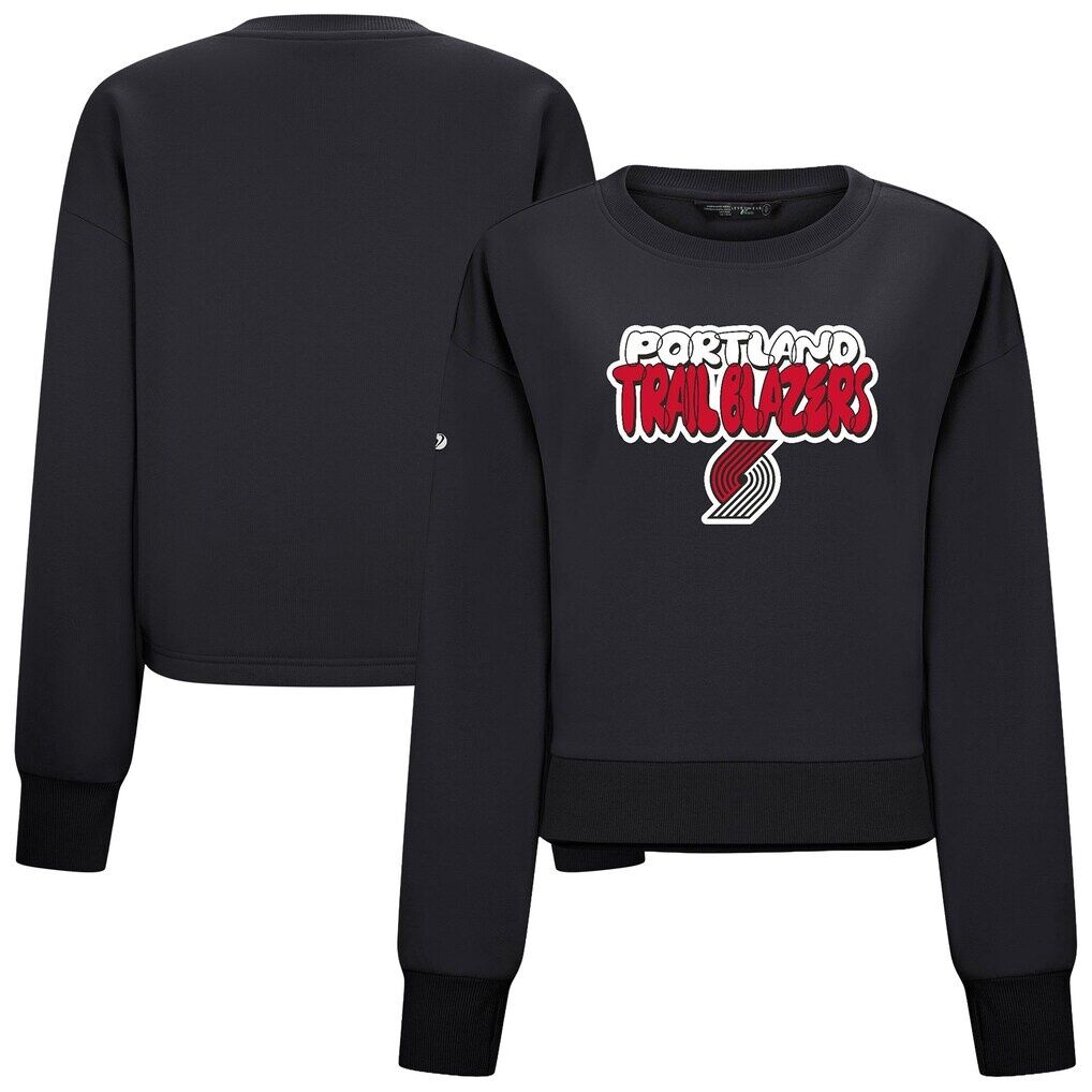 Portland Trail Blazers Levelwear Women's Judd Bloop Cropped Sweatshirt