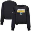 Golden State Warriors Levelwear Women's Judd Bloop Cropped Sweatshirt - Black - Front View