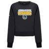 Golden State Warriors Levelwear Women's Judd Bloop Cropped Sweatshirt - Black - Side View