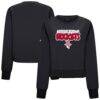 Houston Rockets Levelwear Women's Judd Bloop Cropped Sweatshirt - Black - Front View