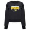 Indiana Pacers Levelwear Women's Judd Bloop Cropped Sweatshirt - Black - Side View