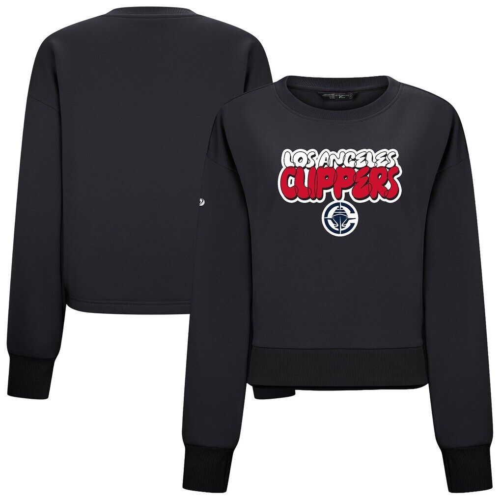 LA Clippers Levelwear Women's Judd Bloop Cropped Sweatshirt