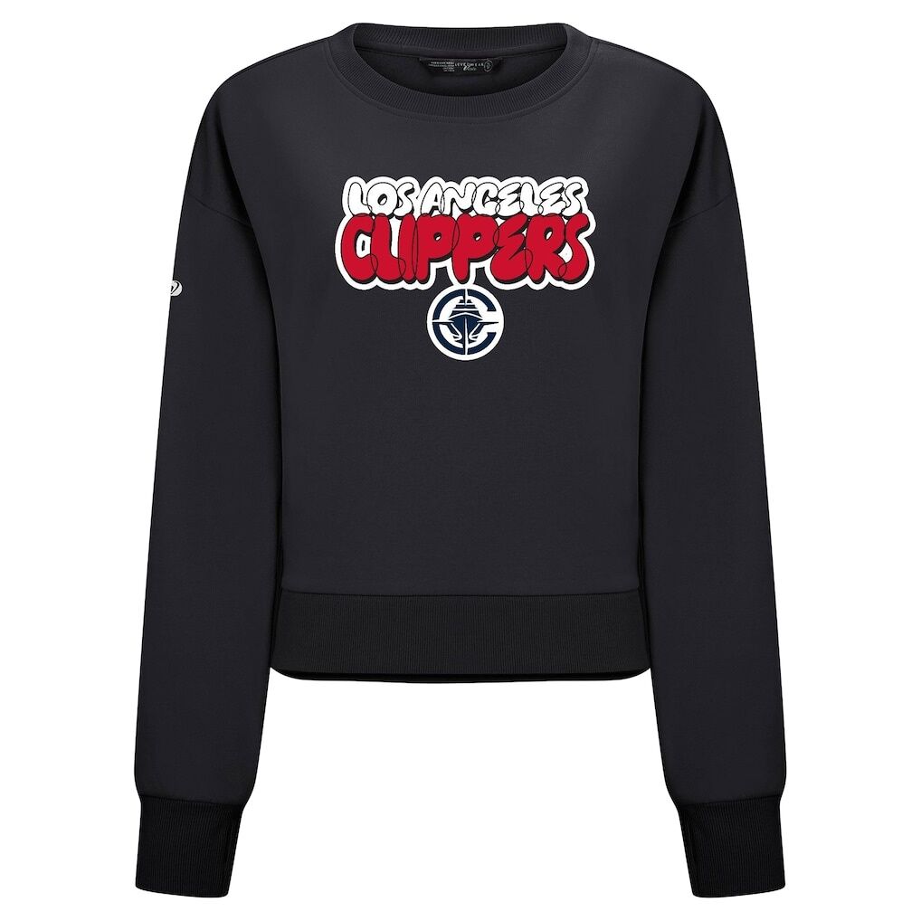 LA Clippers Levelwear Women's Judd Bloop Cropped Sweatshirt
